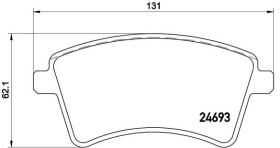 BREMBO P68044 - PASTILLA DE FRENO RENAULT