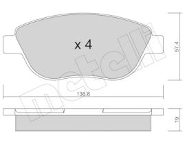 METELLI 2203221 - Jgo. pastilas de freno delanteras grupo PSA