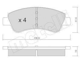 METELLI 2203270 - Pastillas de freno delanteras PSA