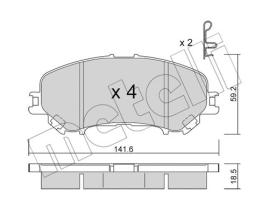METELLI 2210100 - Pastillas de frenos delanteras Kadja