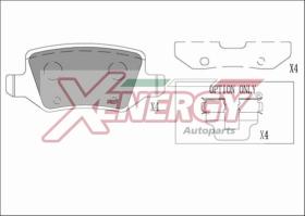 AP XENERGY X41187 - PASTILLAS MERCEDES BENZ CLASSE A,B POS