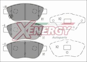 AP XENERGY X41186 - PASTILLAS FIAT 500L 0.9. 1.4. 1.3 16V MULTIJETC 2012->