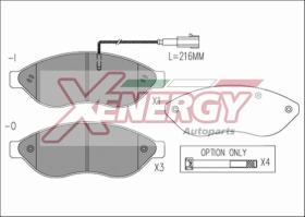 AP XENERGY X41190 - PASTILLAS FIAT DUCATO 17Q /JUMPER-BOXER 16Q 04/06-> FRONT