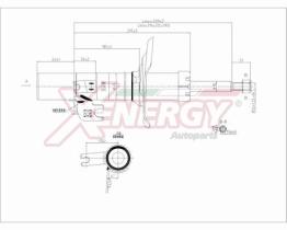 AP XENERGY X808332 - AMORTIGUADOR CITROEN C1. PEUGEOT 107. TOYOTA AYGO ANT GAS