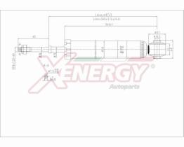 AP XENERGY X808343 - AMORTIGUADOR CITROEN C1. PEUGEOT 107. TOYOTA AYGO POS GAS