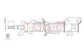 AP XENERGY X100332 - AMORTIGUADOR DAEWOO MATIX GAS ANT DX