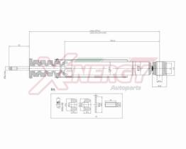 AP XENERGY X418343 - AMORTIGUADOR DACIA LOGAN, SANDERO- RENAULT LOGAN GAS POS