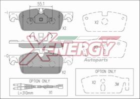 AP XENERGY X41210 - PASTILLAS PEUGEOT 508/ 508 SW ALL MODELS FRONT (15 " WHEELS)