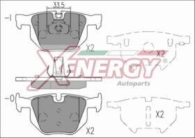 AP XENERGY X41213 - PASTILLAS BMW X5 (E70) 3.0 SI 02/07-> REAR