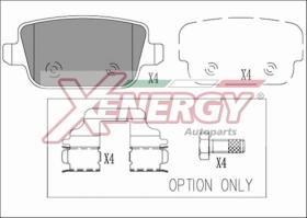 AP XENERGY X41261 - PASTILLAS LAND ROVER FREELANDER 2 2.2 REAR 02/06->