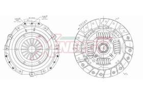 AP XENERGY VKFTA8001 - KIT EMBRAGUE FIAT PANDA 1.1IE. FI SEICENTO 1.1I 3 PZ