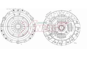 AP XENERGY VKFTA8008XX - KIT EMBRAGUE FIAT PANDA(141) UNO Y10 1.1 KIT 3 PZ