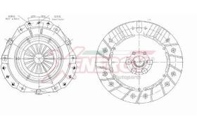 AP XENERGY VKFTA600308 - KIT EMBRAGUE FIAT 126 KIT 3 PZ