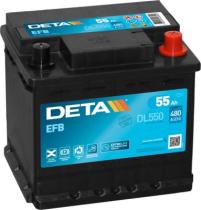 BATERIAS DL550 - Batería de arranque - DETA EFB 55AH 540EN