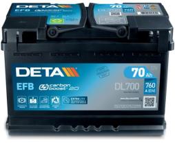 BATERIAS DL700 - Batería de arranque Start Stop - DETA EFB 12v 70AH 760EN